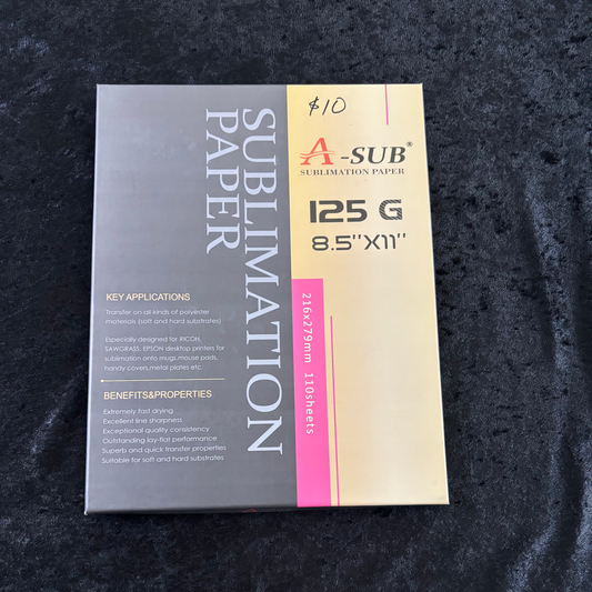 8.5x11 A-Sub Sublimation Paper