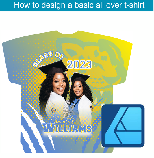 How to design a basic all over graduation t-shirt